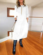 Autumn And Winter New All-matching Solid Color Loose Round-neck Long-sleeved Dress Women - www.Shopthatapp.com