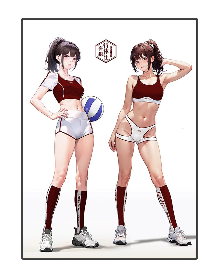 Anime Style 3-Piece Short Gymnastics Uniform Volleyball Sports Activewear - www.Shopthatapp.com