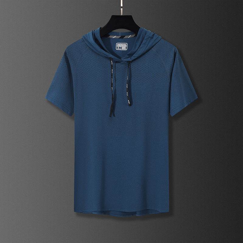 Quick-drying Hooded High Elastic Exercise Men's Workout Shirt - www.Shopthatapp.com