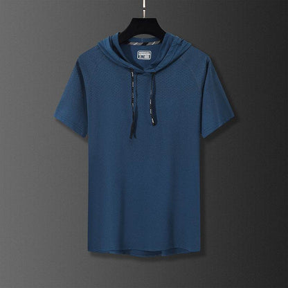Quick-drying Hooded High Elastic Exercise Men's Workout Shirt - www.Shopthatapp.com