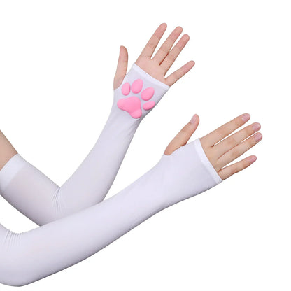 Cat Paw Sleeves with 3D Cat Paw Paddings Anime Style Velvet Cosplay Sleeves - www.Shopthatapp.com