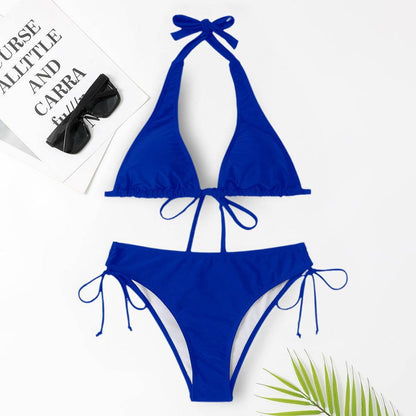 Sexy Bikini Swimsuit Strap Solid Color - www.Shopthatapp.com