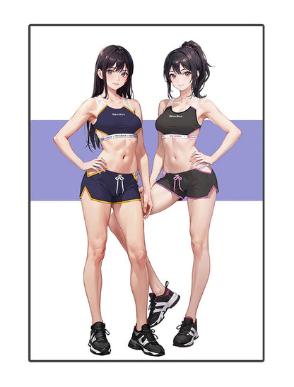 Anime Style Boxing Running Sexy Sports Activewear Set Hollow Tank Top with Shorts - www.Shopthatapp.com