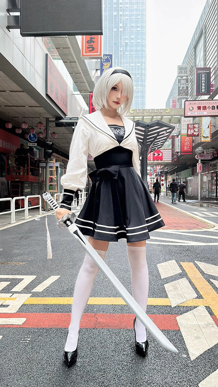 Anime Cosplay Dress Halloween Costume Set Anime Sailor Style Costume - www.Shopthatapp.com