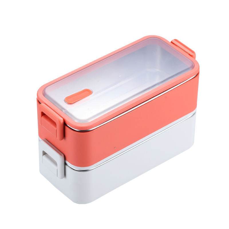 Portable Stainless Steel Double Layer Kids Lunch Box - www.Shopthatapp.com