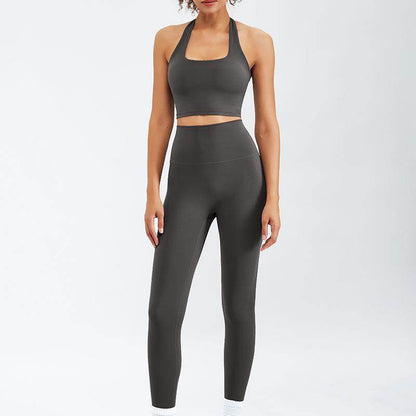 2pcs set Nude Feel Workout Outfit set Gym Clothes for women - www.Shopthatapp.com