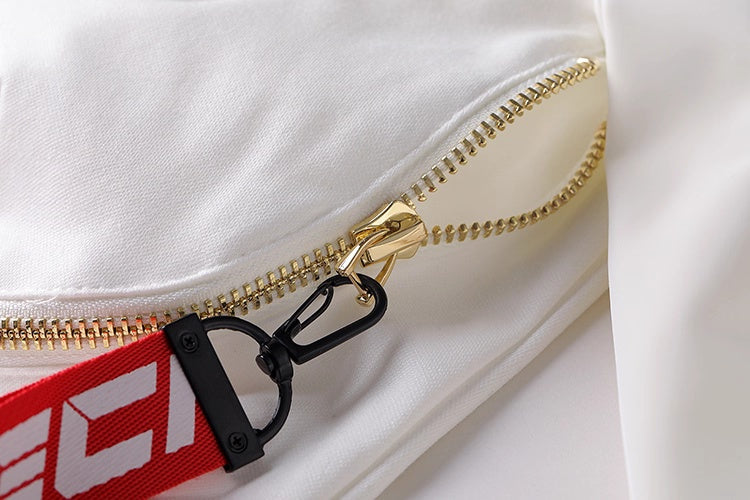 Anime Style Black and White Witch Spandex PU Leather Short Dress with Bust Zipper - www.Shopthatapp.com