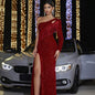 Elegant One shoulder Tassel Sequined Slit Long Evening Cocktail Party dress - www.Shopthatapp.com