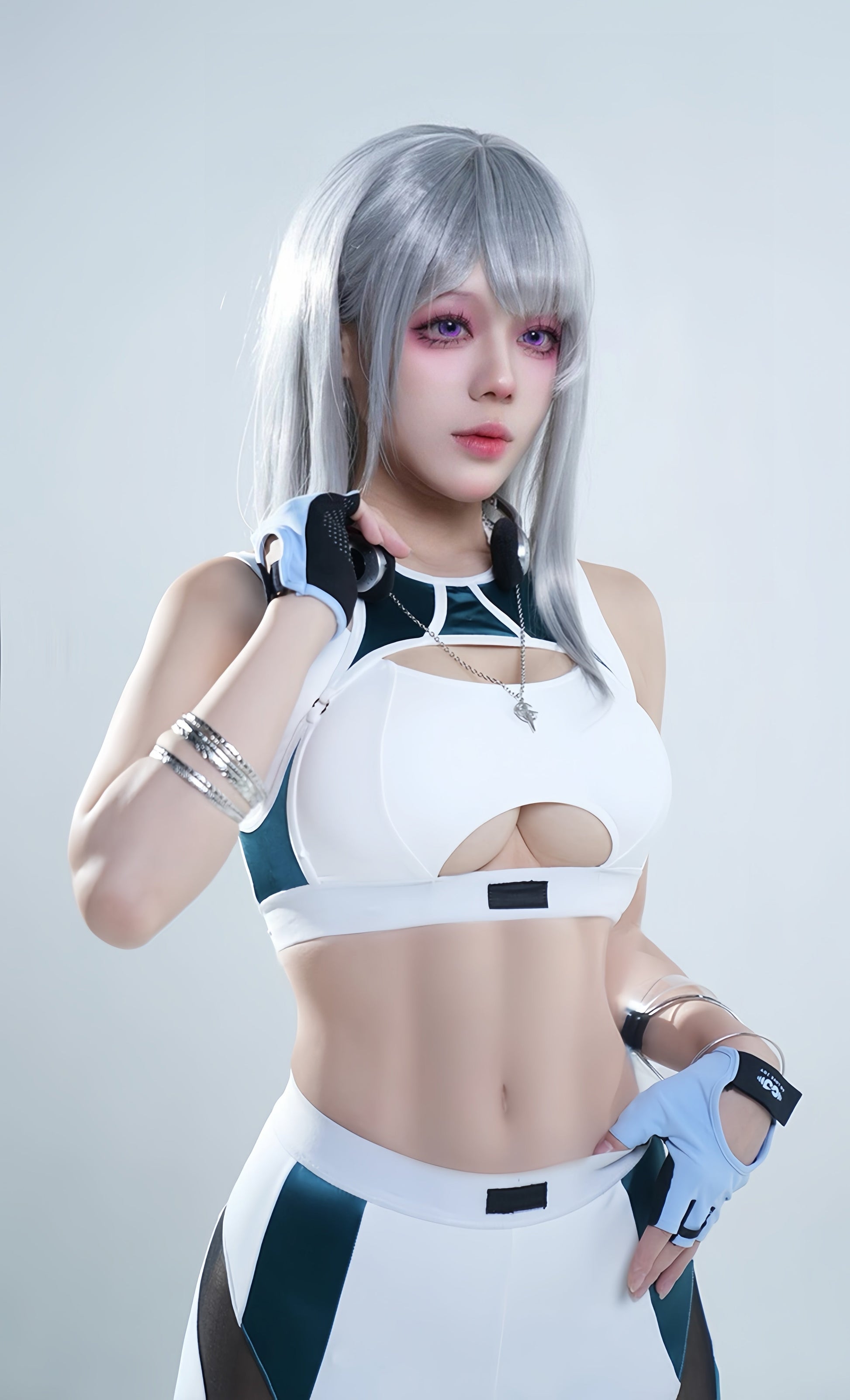 Anime Sci-fi Style Yoga Suit Sexy Sportswear Activewear Cosplay Set - www.Shopthatapp.com