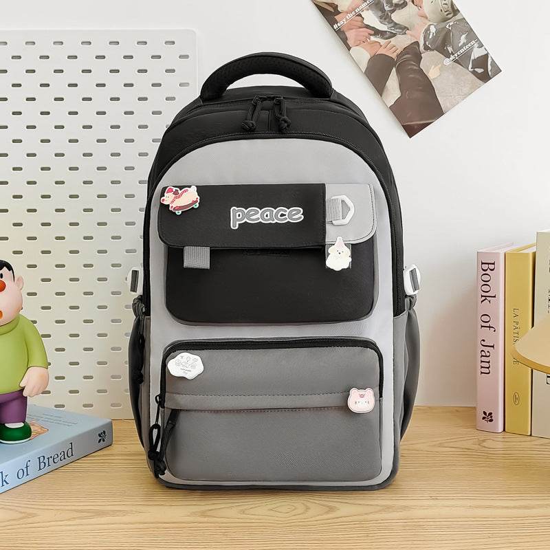 Women's Large Capacity Lightweight Simple Schoolbag - www.Shopthatapp.com