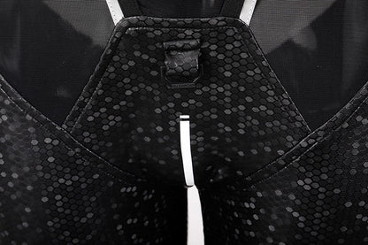 Tactical Anime Girl PU Leather Sheer Mesh Sexy Cosplay Full Bodysuit Costume - www.Shopthatapp.com