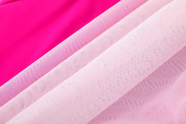 Anime Tropical Style One-piece Swimsuit with Mesh Sheer Overlay Summer Swimwear - www.Shopthatapp.com