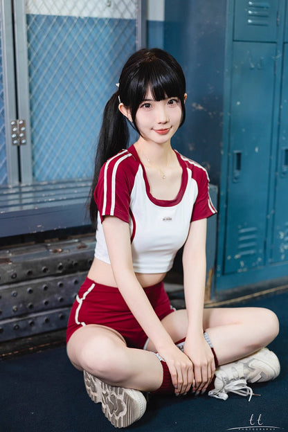 Anime Style 3-Piece Short Gymnastics Uniform Volleyball Sports Activewear - www.Shopthatapp.com