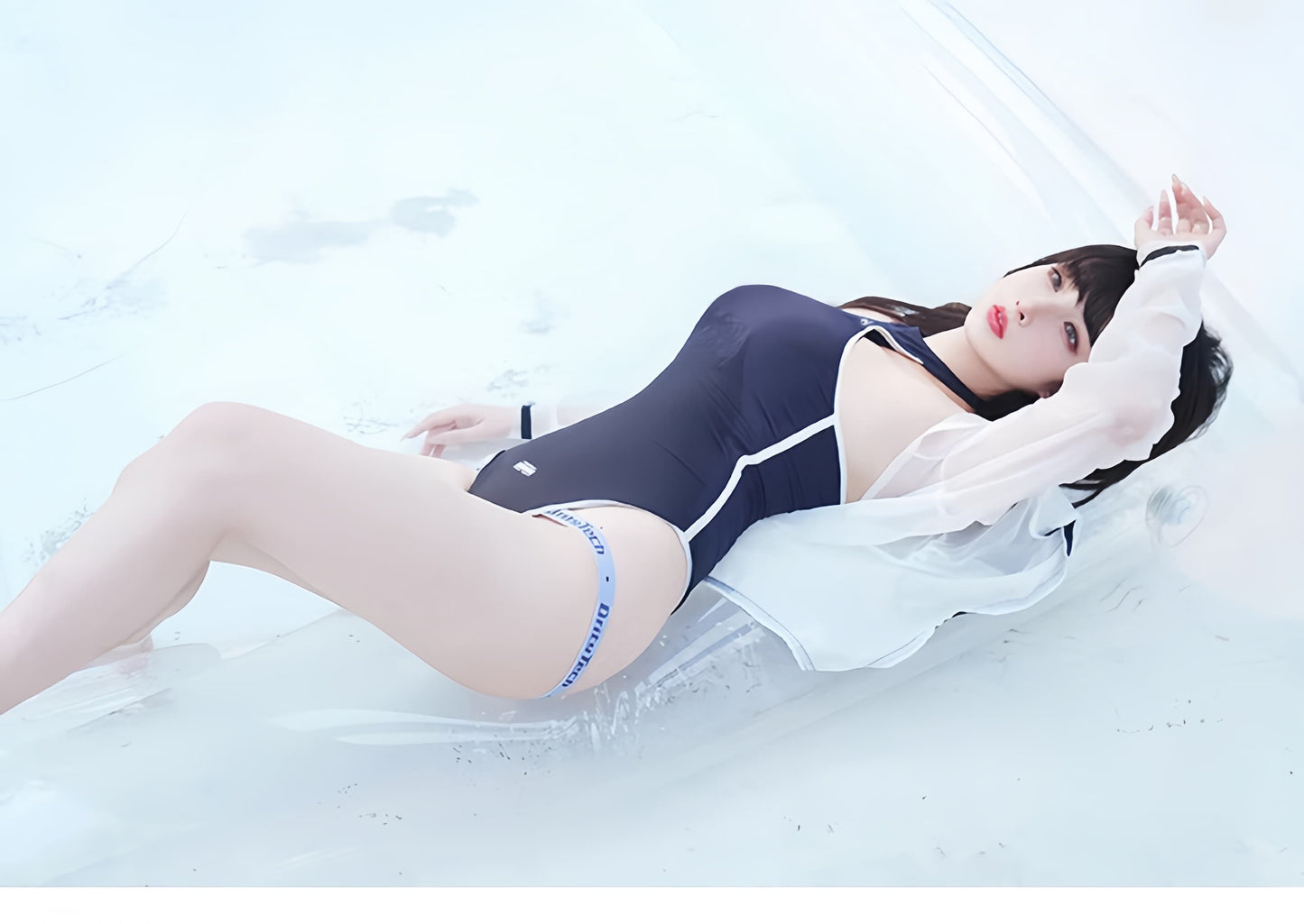 Anime Style JK One Piece Swimsuit with Jacket Spandex Racing Suit Wet Suit - www.Shopthatapp.com