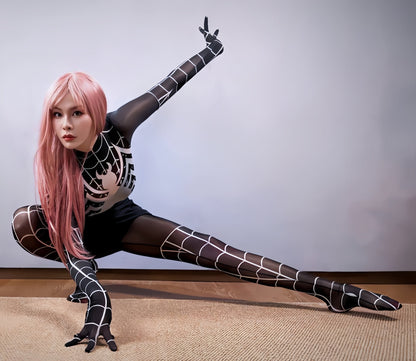 Super Hero Spider Sheer 10D Nylon Full Bodysuit Body Stocking Lingerie - www.Shopthatapp.com