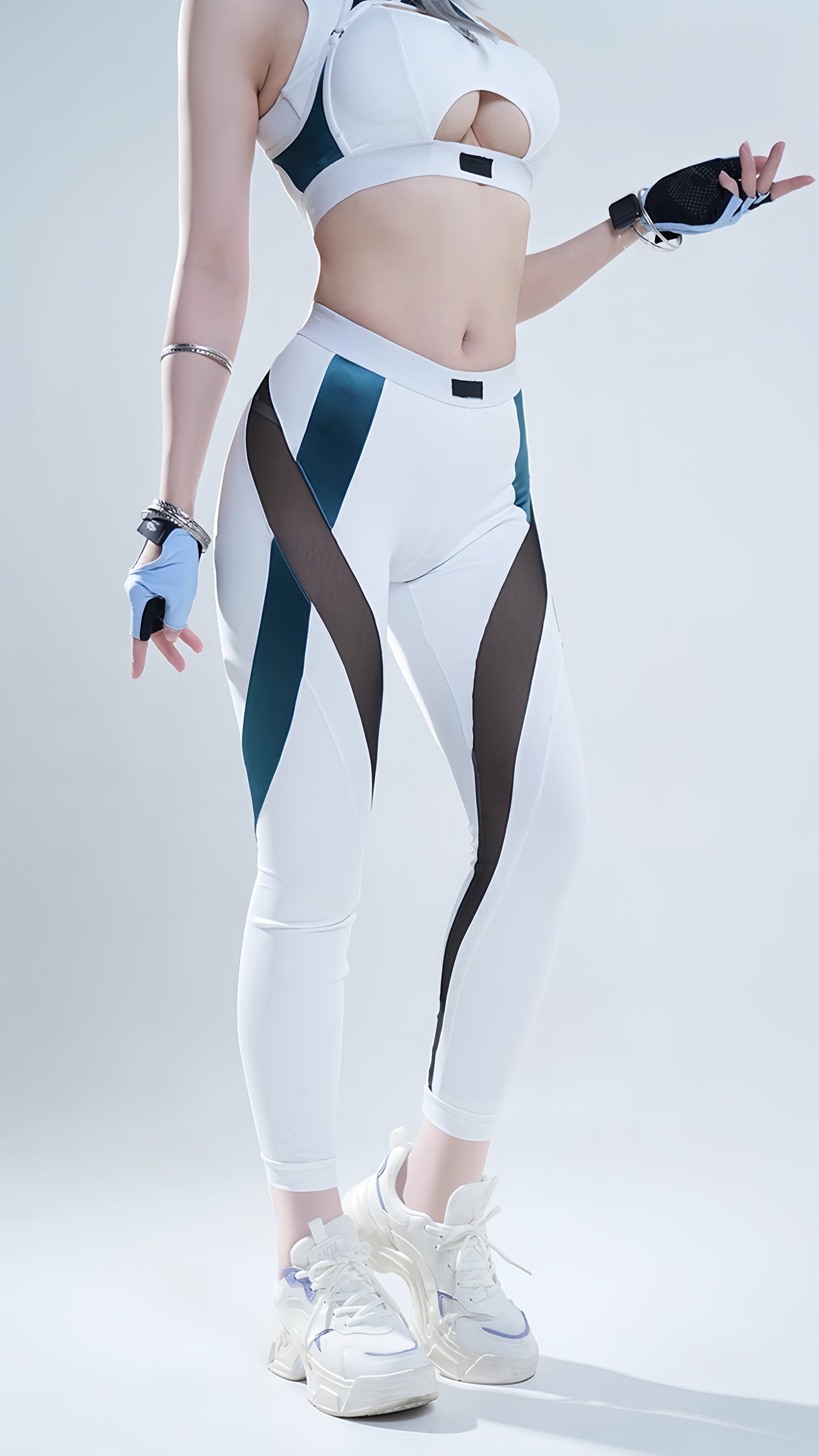 Anime Sci-fi Style Yoga Suit Sexy Sportswear Activewear Cosplay Set - www.Shopthatapp.com