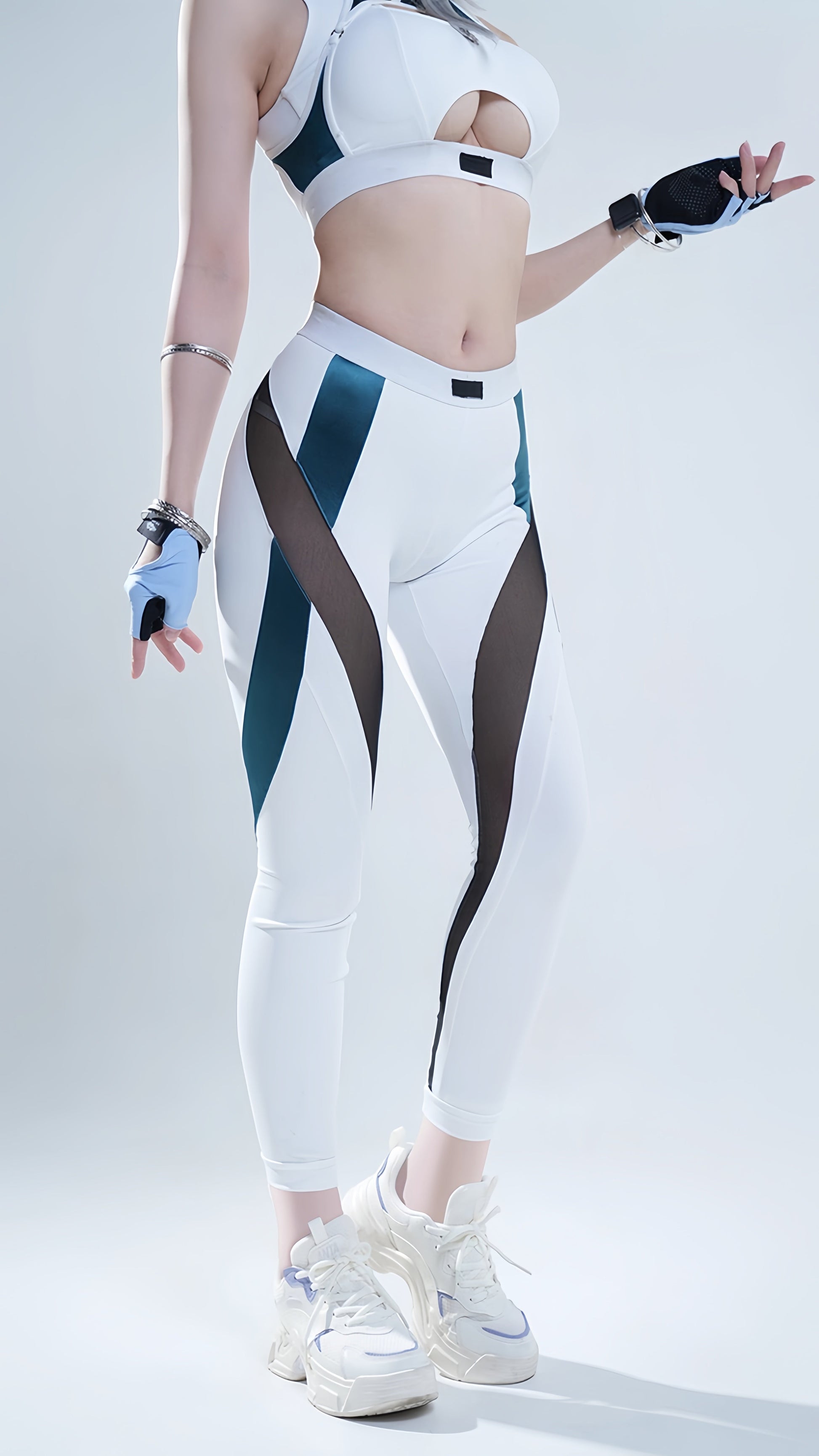 Anime Sci-fi Style Yoga Suit Sexy Sportswear Activewear Cosplay Set - www.Shopthatapp.com