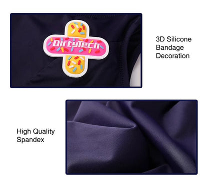 Japanese Anime Sailor Style Two-Piece Uniform Swimsuit Set with Bandage Design - www.Shopthatapp.com