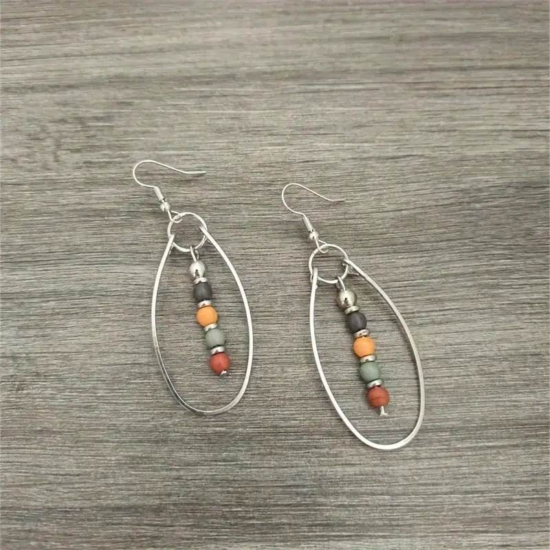 Turquoise Beaded Bohemian Vintage Earrings - www.Shopthatapp.com