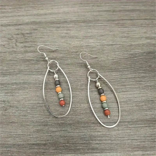 Turquoise Beaded Bohemian Vintage Earrings - www.Shopthatapp.com