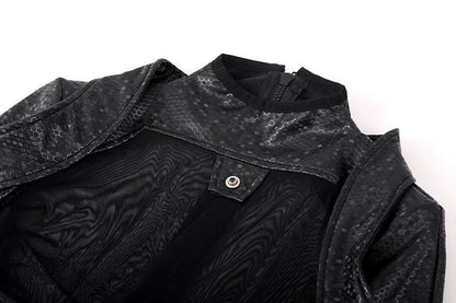 Tactical Anime Girl PU Leather Sheer Mesh Sexy Cosplay Full Bodysuit Costume - www.Shopthatapp.com