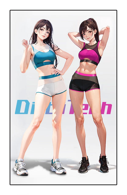 Anime Style Short Gymnastics Uniform Sheer Mesh Volleyball Sports Activewear - www.Shopthatapp.com