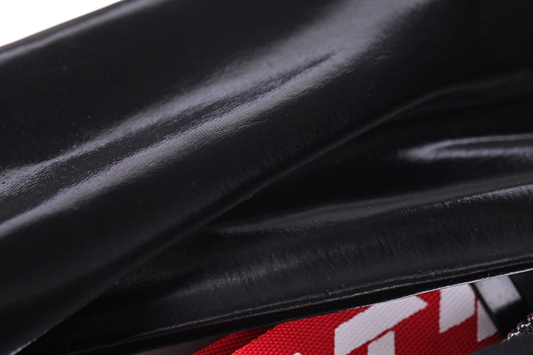 Anime Style Black and White Witch Spandex PU Leather Short Dress with Bust Zipper - www.Shopthatapp.com