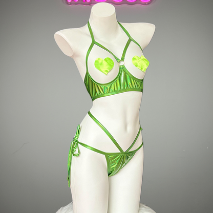 Anime Bunny Girl Style Neo Chrome Spandex Swimwear Sexy Bikini Cosplay Lingerie - www.Shopthatapp.com