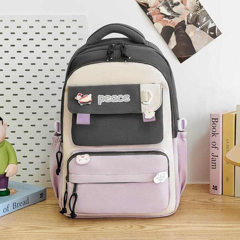Women's Large Capacity Lightweight Simple Schoolbag - www.Shopthatapp.com