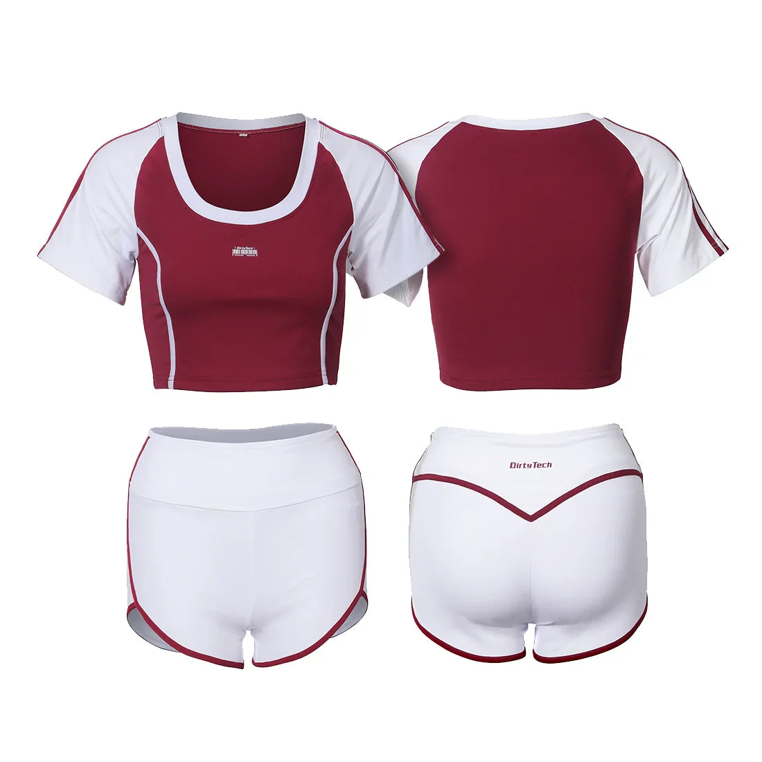 Anime Style 3-Piece Short Gymnastics Uniform Volleyball Sports Activewear - www.Shopthatapp.com