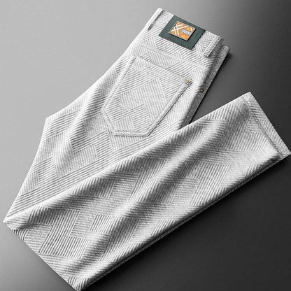 Casual Pants – Comfortable Mid Waist Straight-Leg Trousers for Men