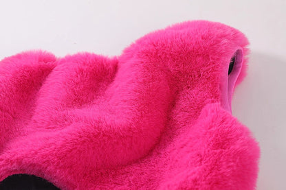 Anime Strawberry Ice Cream Style Bunny Girl Knitted Black Pink Bodysuit Lingerie Set