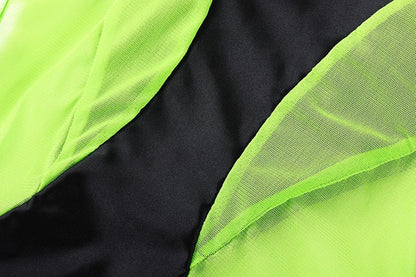 Anime Style One-piece Sexy Racing Swimsuit with Mesh Sheer Dual-color Design - www.Shopthatapp.com