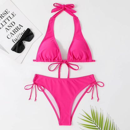 Sexy Bikini Swimsuit Strap Solid Color - www.Shopthatapp.com