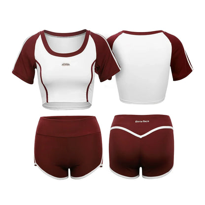 Anime Style 3-Piece Short Gymnastics Uniform Volleyball Sports Activewear - www.Shopthatapp.com