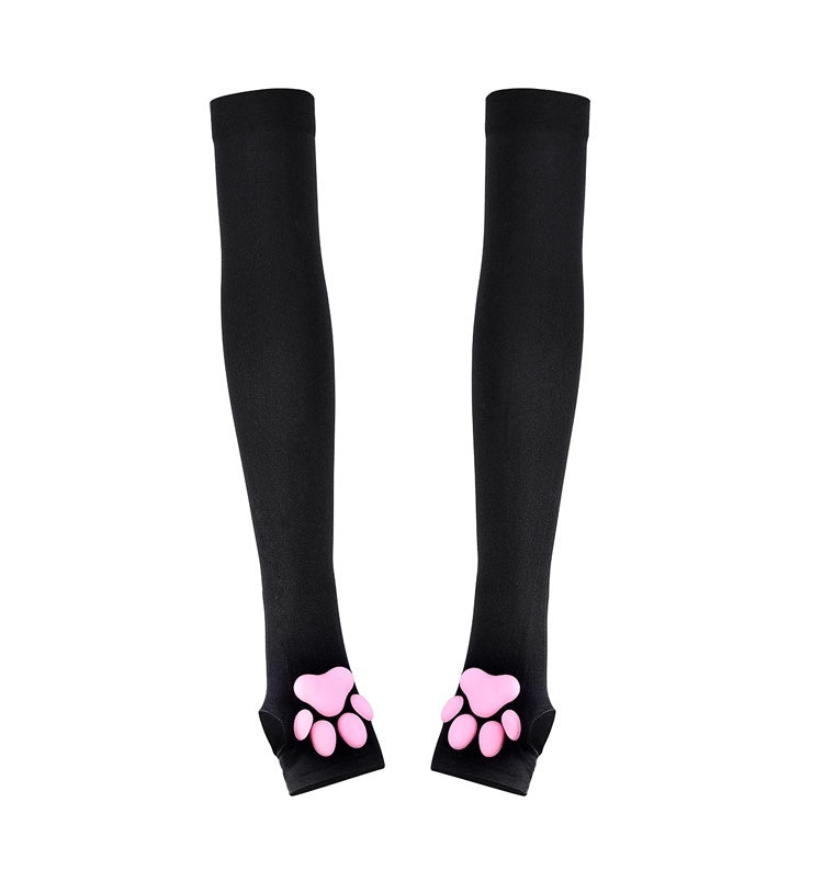 Cat Paw Sleeves with 3D Cat Paw Paddings Anime Style Velvet Cosplay Sleeves - www.Shopthatapp.com