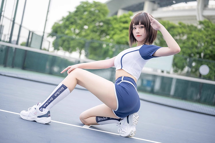Anime Style 3-Piece Short Gymnastics Uniform Volleyball Sports Activewear - www.Shopthatapp.com