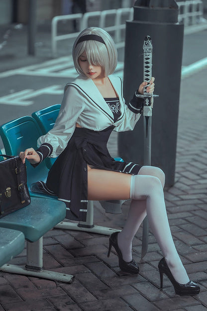 Anime Cosplay Dress Halloween Costume Set Anime Sailor Style Costume - www.Shopthatapp.com