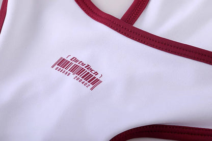 Anime Style 3-Piece Short Gymnastics Uniform Sports Tank Top with Sexy Cutout Shorts - www.Shopthatapp.com