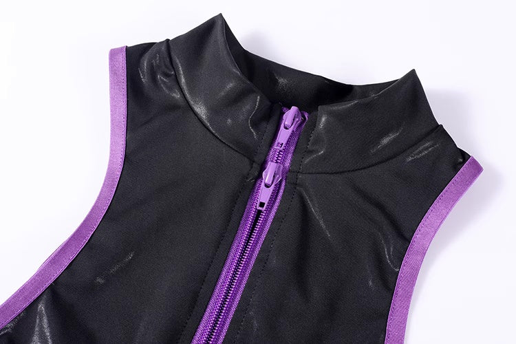 Anime Style Sexy One-piece Swimsuit Front Zipper Spandex Racing Swimwear Bodysuit - www.Shopthatapp.com