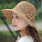 New Summer Outdoor Sunshade UV Protection Wide Brim Crotchet Sun Hat with neck flap for women - www.Shopthatapp.com
