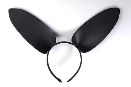 Anime Strawberry Ice Cream Style Bunny Girl Knitted Black Pink Bodysuit Lingerie Set