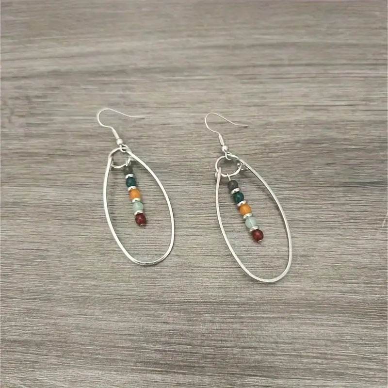 Turquoise Beaded Bohemian Vintage Earrings - www.Shopthatapp.com