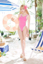 Anime Tropical Style One-piece Swimsuit with Mesh Sheer Overlay Summer Swimwear - www.Shopthatapp.com