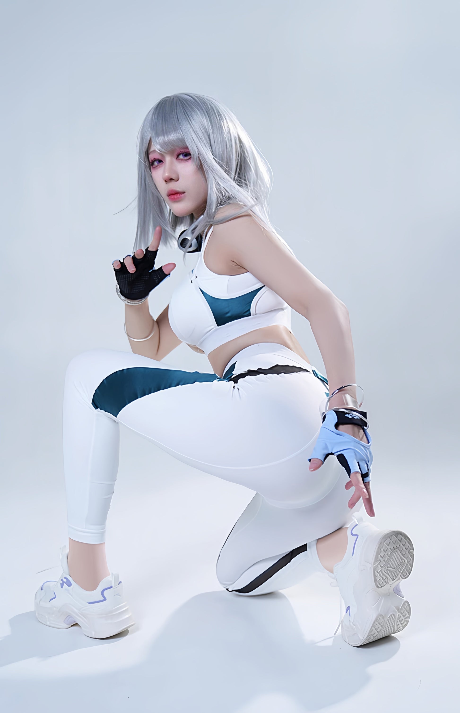 Anime Sci-fi Style Yoga Suit Sexy Sportswear Activewear Cosplay Set - www.Shopthatapp.com
