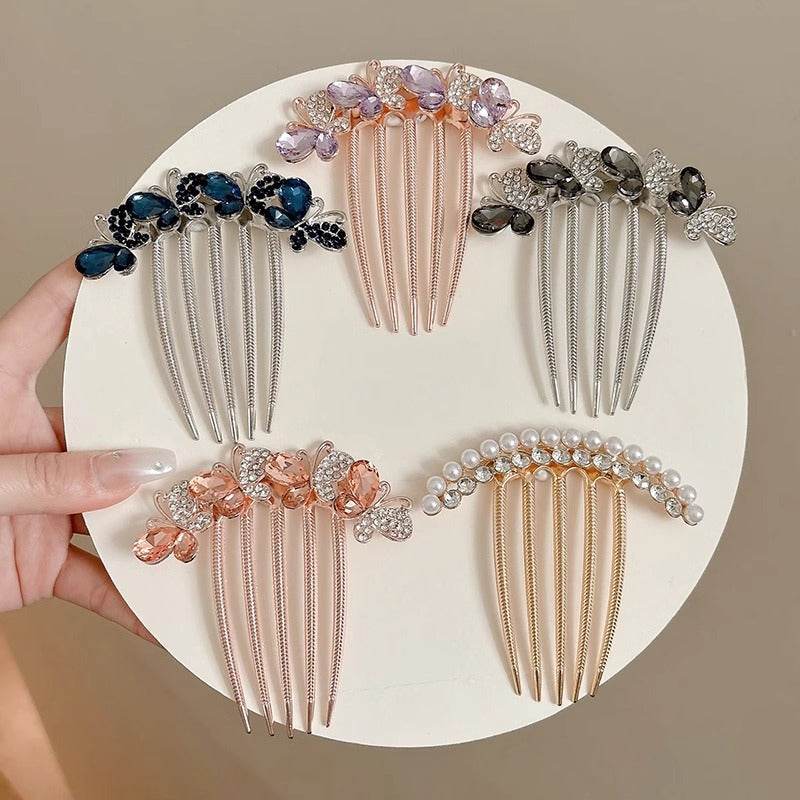 Butterfly  Rhinestone Barrette Clip - www.Shopthatapp.com