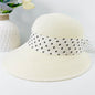 Summer Women's Wide Brim Bowknot All-Match woven Sun Hat