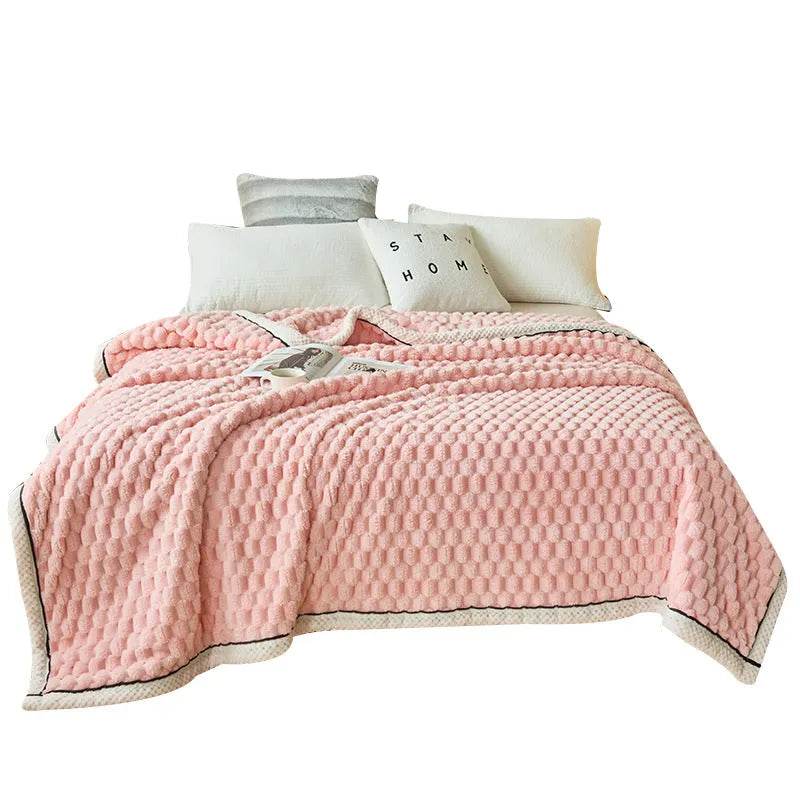Coral Flannel Winter Thicken Thermal Cover Blanket - www.Shopthatapp.com