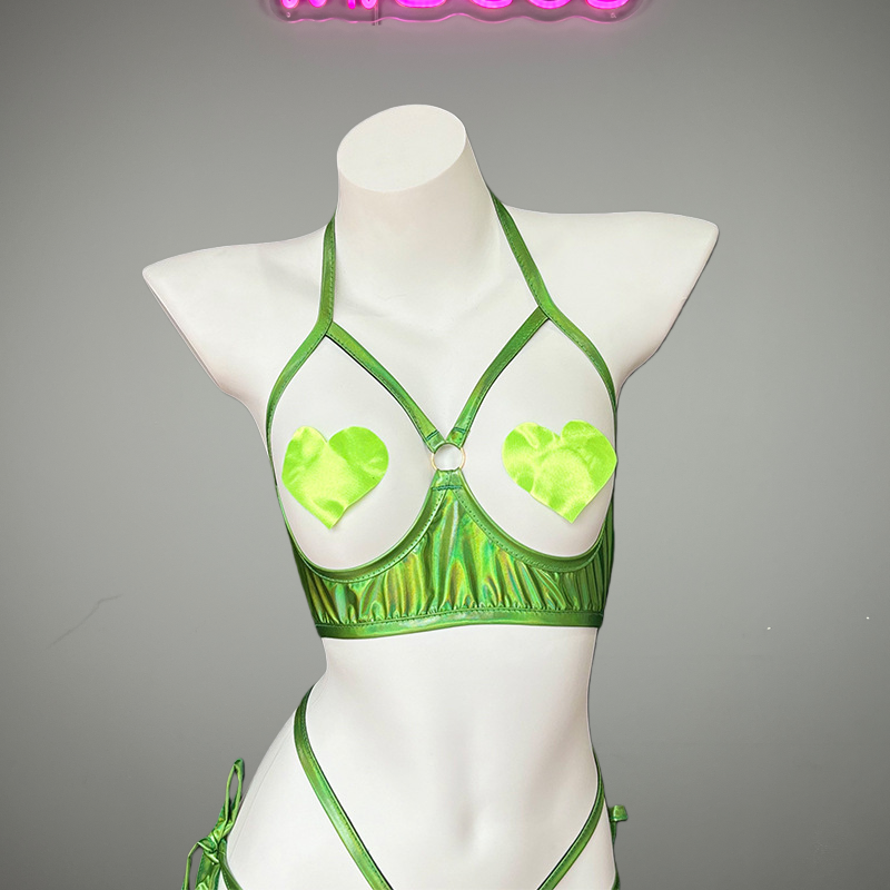 Anime Bunny Girl Style Neo Chrome Spandex Swimwear Sexy Bikini Cosplay Lingerie - www.Shopthatapp.com