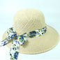 Summer Women's Wide Brim Bowknot All-Match woven Sun Hat